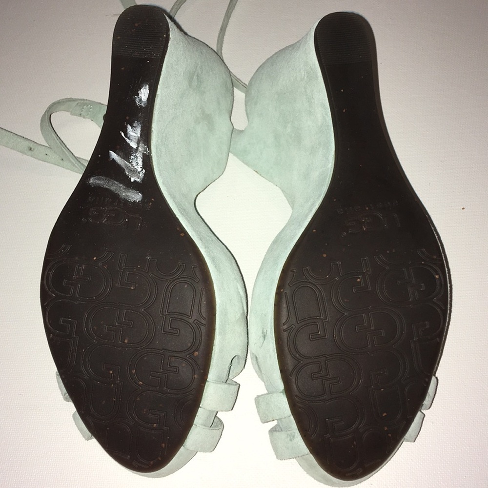 Light blue Ugg Australia suede platform heels - Picture 5 of 5